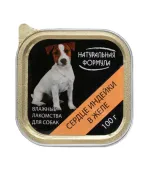 Натуральная Формула Консервы для собак, Сердце индейки в желе, ламистер 100 гр.