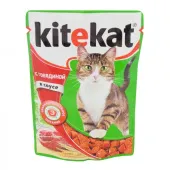 Kitekat Влажный корм для взрослых кошек в желе с говядиной, 85 г