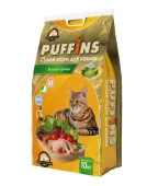 PUFFINS Сухой корм для кошек вкусная курочка, 10 кг