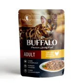 Mr.Buffalo Влажный корм ADULT для взрослых кошек, цыпленок в соусе, 85 г