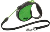 Flexi Limited Edition Neon Reflect M поводок-рулетка до 20 кг Трос 5 м, зеленый