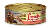 Lunch For Pets Консервы для собак мелких пород, кусочки телятины в желе 100 г
