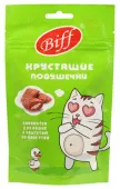 TiTBiT Лакомство для кошек Хрустящие подушечки Biff с паштетом из утки, 60 г