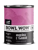 BOWL WOW Влажный корм для собак Индейка с тыквой, 340 г
