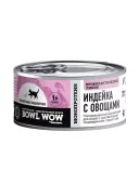 BOWL WOW Влажный корм Монопротеин для кошек с чувствительным пищеварением паштет с Индейка, 100 г