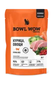 BOWL WOW Влажный корм для стерилизованных кошек. Кусочки в желе с курицей и добавлением овощей, 85 г