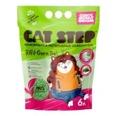 Cat Step CAT STEP СОЮЗМУЛЬТФИЛЬМ Tofu Green Tea Наполнитель растительный комкующийся, 6л
