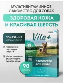 Вита Плюс мультивитаминное лакомство для собак «Здоровая кожа и красивая шерсть», 90 таблеток