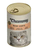 Chammy Влажный корм для кошек, мясное ассорти, кусочки в соусе, 415 г