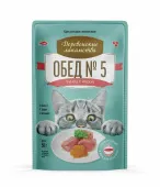 Деревенские лакомства Пауч Обед №5 Тунец с икрой для кошек, 50 г