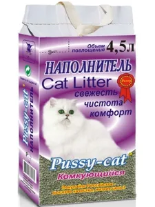 Pussy-cat наполнитель комкующийся для кошек