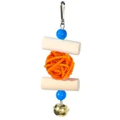 LionPets Игрушка для попугаев "Rattan Ball Orange" (Размер: 12 × 2 × 4 см)