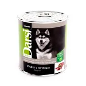 Darsi Консервы для собак сердце и печень, 850 г