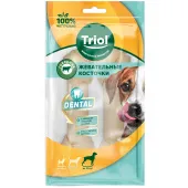 Triol Косточки жевательные узловые белые, 15см (уп.2шт.), серия DENTAL