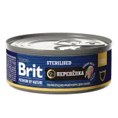 Brit Premium by Nature Консервы с мясом перепёлки для стерилизованных кошек, 100 г
