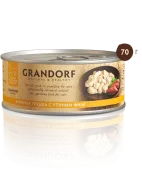 GRANDORF Влажный корм класса холистик, куриная грудка с утиным филе, для кошек, 70 г