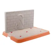 Zoo One Туалет для собак со стенкой 50 × 38 × 25 см, малый, коричневый