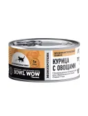 BOWL WOW Влажный корм Монопротеин для стерилизованных кошек паштет с Курицей, 100 г