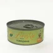 LiveRa Корм консервированный для кошек Мясное ассорти с говядиной 100 г