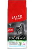 Pro Plan Sterilised, АКЦИЯ, для стерилизованных кошек и кастрированных котов с кроликом, 10 + 2 кг