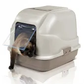 IMAC Туалет MY CAT для кошек закрытый, бежево-серый, 50*40*40 см