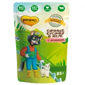 Мнямс сочные кусочки в желе для кошек с ягненком «Фермерская ярмарка» линия Кот Федор 85 г