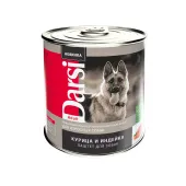 Darsi консервы для собак, Курица и Индейка, 850 г