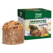 Triol Лакомство в пеньке для грызунов с фруктами, 70г, Standard
