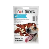 For Friends Лакомство для собак «Мясо утки на кальциевой косточке» 50 г
