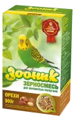 Зооник Зерносмесь для волнистых попугаев "С орехами" 500 г
