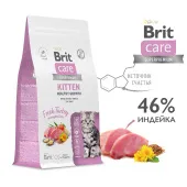 Brit Care Superpremium Cat Kitten с индейкой для котят, беременных и кормящих кошек, Здоровый рост