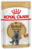 Royal Canin British Shorthair Adult, Влажный корм для кошек британской короткошерстной породы, соус, 85 г