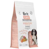 Brit Care Superpremium Dog Adult Sensitive с морской рыбой и индейкой для взрослых собак всех пород, Улучшенный обмен веществ