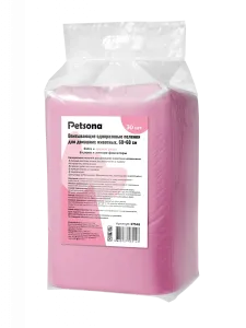 Petsona гелевые пеленки для животных Extra с ароматом розы, розовые