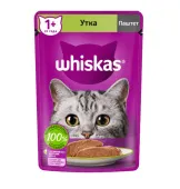 Whiskas Влажный корм для кошек Паштет с уткой 75 г