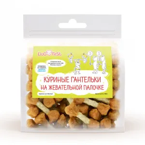 DOG FEST Куриные гантельки для собак, на жевательной палочке, 500 г
