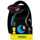Flexi Neon New S рулетка (до 15 кг) лента голубой 5 м