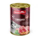 Ночной охотник Консервы для кошек говядина кусочки в соусе, 415 г