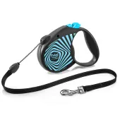 Triol Flexi Поводок-рулетка для собак Flexi Life Geometry Blue M 5м до 20кг, трос