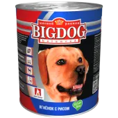 BIG DOG Консервы для собак, ягненок с рисом, 850 г