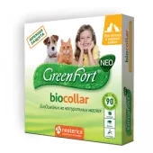 GreenFort neo, БиоОшейник от блох и клещей, для кошек и собак, массой до 10 кг, 40 см