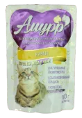 Амурр Влажный корм для кошек в желе с курицей, 100 г