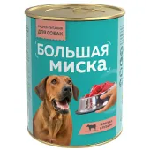 Большая Миска Консервы для собак, телятина с рубцом, 970 г