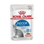 Royal Canin Indor Sterilised, влажный корм для взрослых стерилизованных кошек, живущих в помещении, кусочки в соусе, 85 г