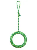 Doglike Кольцо-качели для птиц Petsiki RingRay 280 cotton GGY (Зеленый-зеленый-желтый)