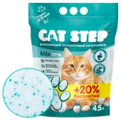 Cat Step АКЦИЯ (+20% бесплатно) Arctic Breeze Наполнитель силикагелевый впитывающий, 4,5 л
