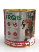 FRAIS Holistic Dog консервы для собак сочные кусочки мяса в желе с говядиной, 850 г