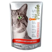 PUFFINS Picnic пауч для кошек, Говядина в аппетитном соусе, 85 г