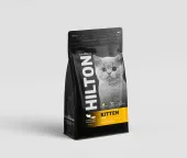 HILTON Сухой корм для для котят, беременных и кормящих кошек, белая рыба и индейка