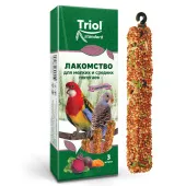 Triol Лакомство для мелких и средних попугаев с овощами (уп. 3 шт), 80г, Standard